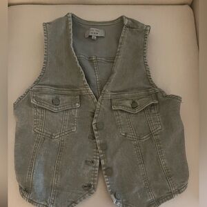 Gray Denim Vest